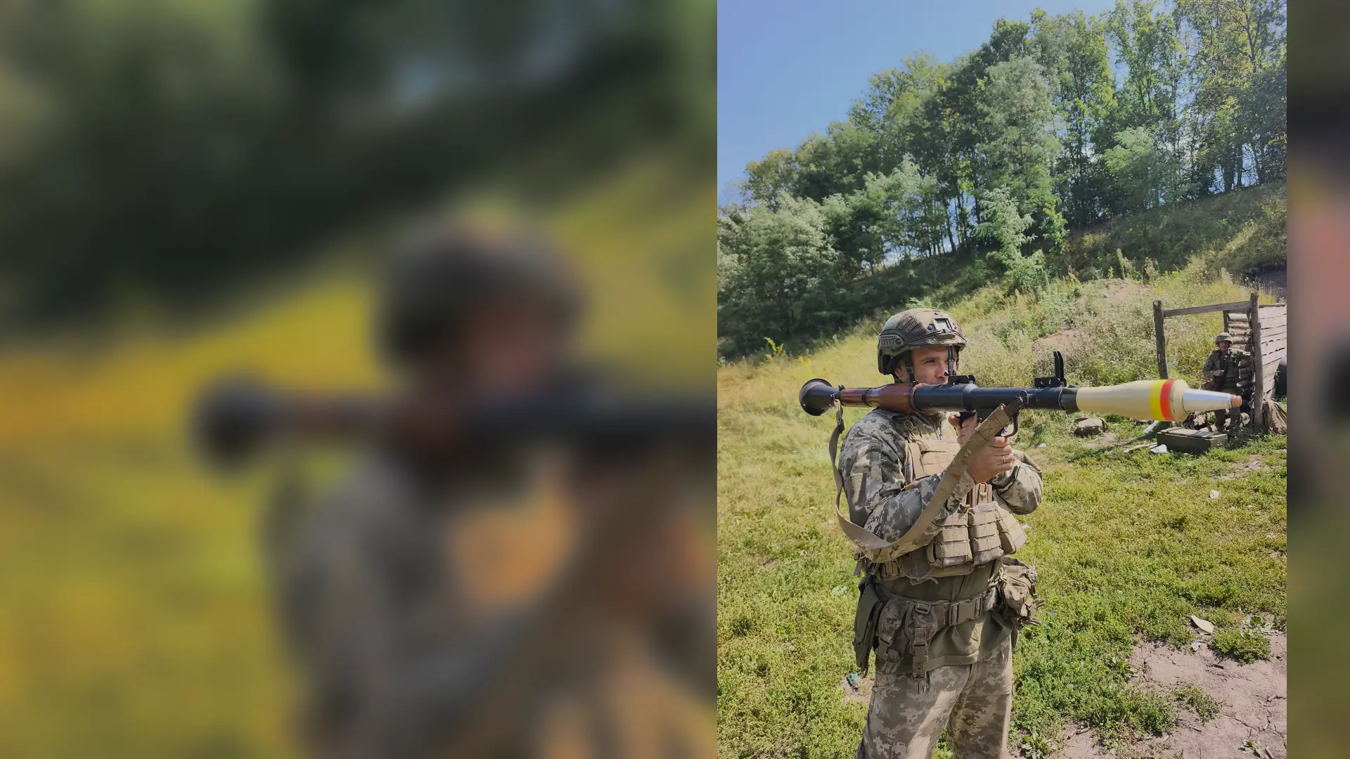 Військовослужбовець готується до навчальної вправи